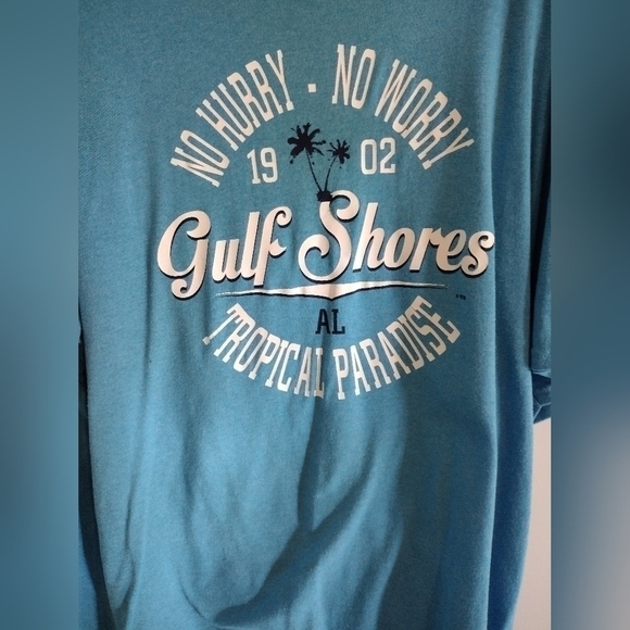 GULF Shores Women's Top Size XL Color Blue And White - Picture 3 of 4